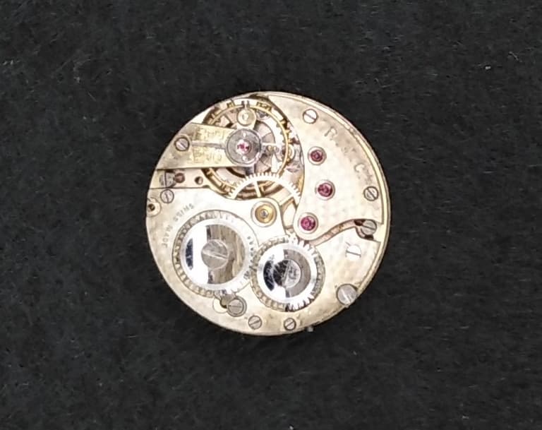 Authentic Vintage R.W.C. (Rolex Watch Company) 25mm Mechanical Watch Movement — 15 Jewels